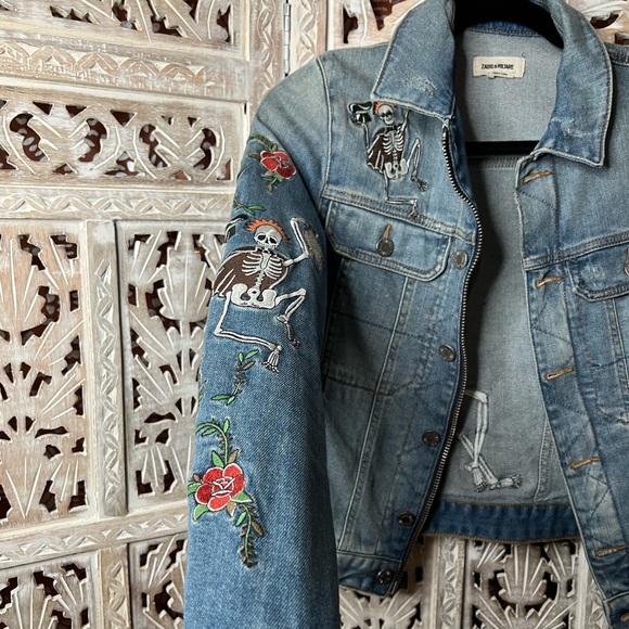 Zadig & Voltaire Denim Tattoo Jacket size xs - Picture 7 of 7